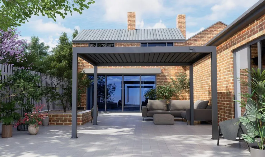 Custom Size Motorized Pergola with Zip Screens