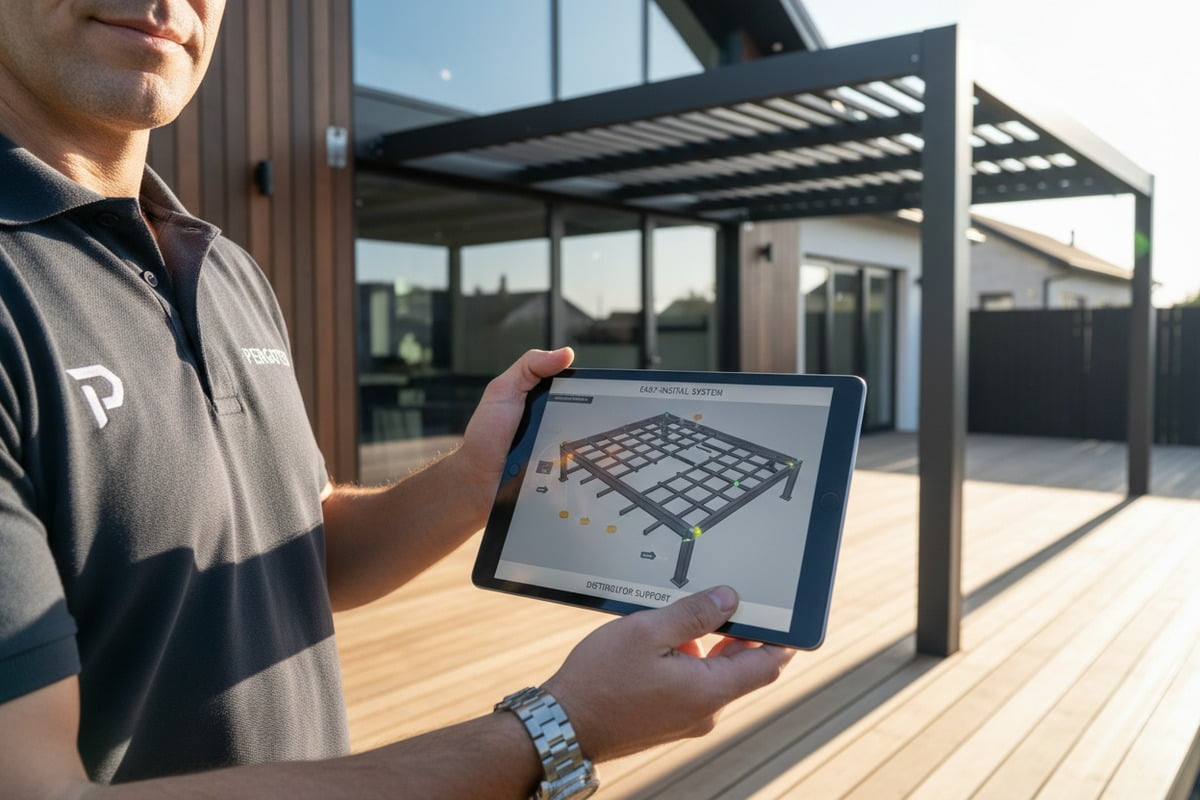 Procurement agreement terms for lead time and after-sales support for pergola distributors (ID#5)