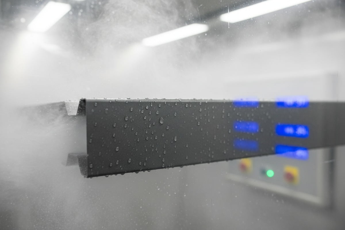 Powder coating and salt spray test reports for AAMA 2604 weather resistance and corrosion protection (ID#3)