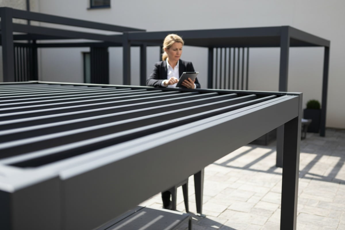 Popular aluminum pergola styles and sizes for the European market (ID#1)