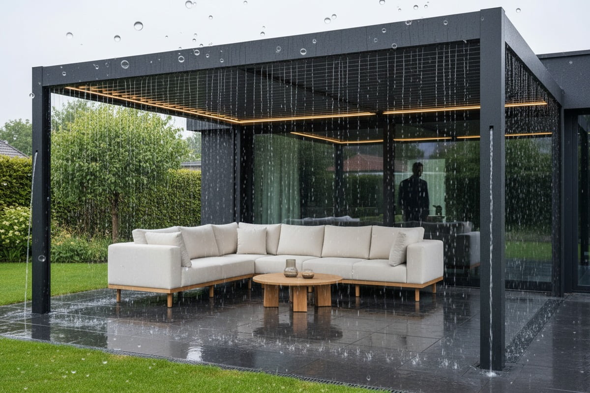 Pergola CE Compliance Standards Aluminum pergola designs meeting European wind load and CE certification requirements (ID#4)