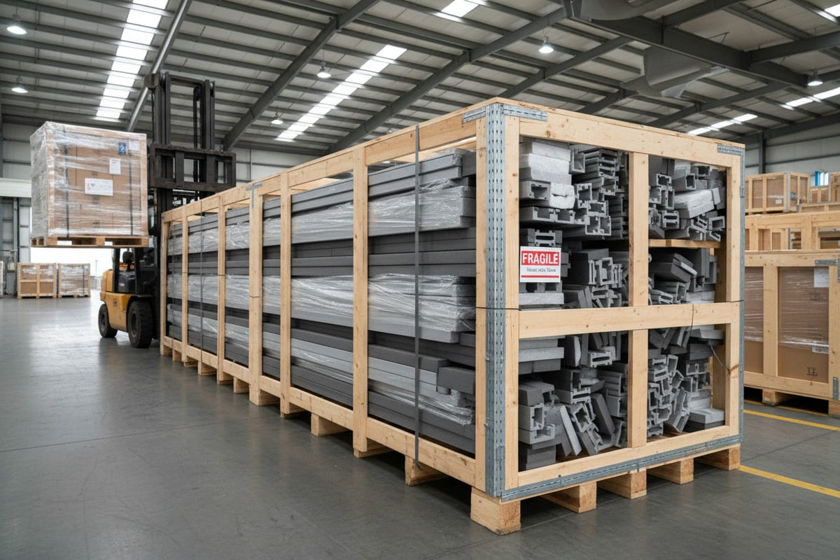 Logistics and Packaging Audit Auditing factory logistics and packaging standards to minimize shipping damage for aluminum pergolas (ID#5)