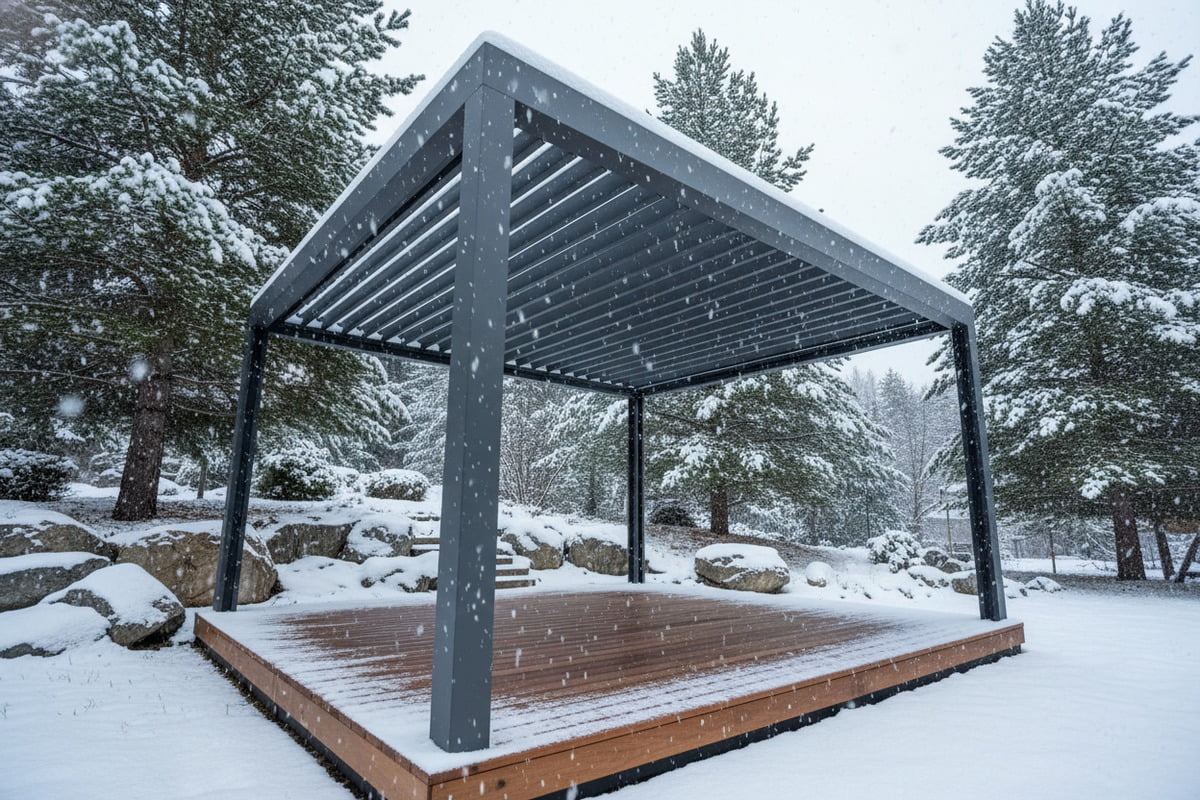 Ideal aluminum wall thickness for wind and snow load resistance in pergola structural components (ID#3)
