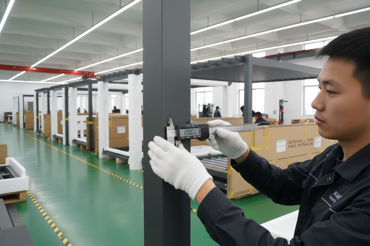 Hidden costs for packaging quality inspections and CE certification for pergola orders (ID#4)
