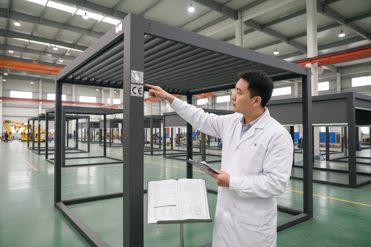Custom branded installation guides for private label aluminum pergola business and OEM services (ID#4)