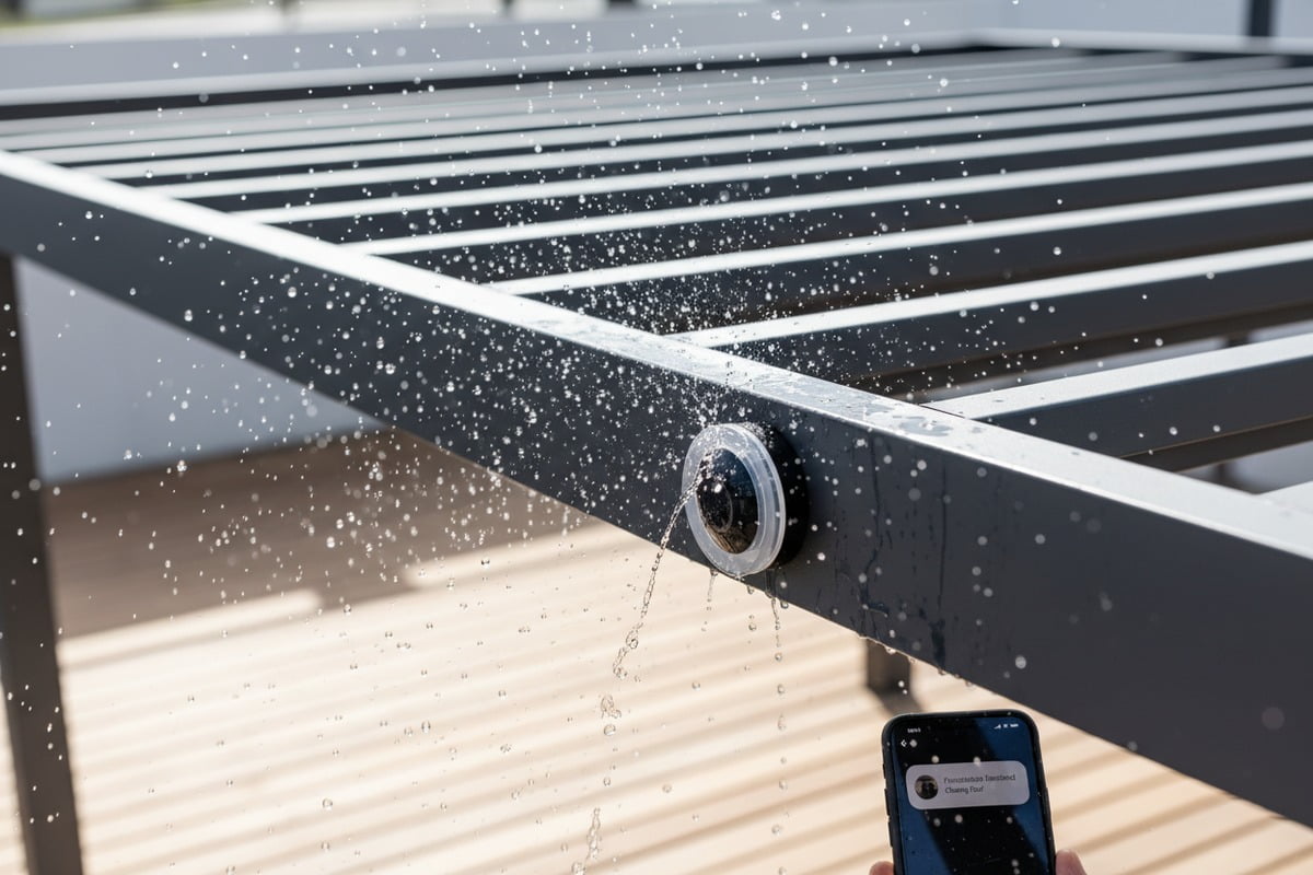 Testing smart sensors and remote control systems for aluminum pergola bulk orders (ID#3)