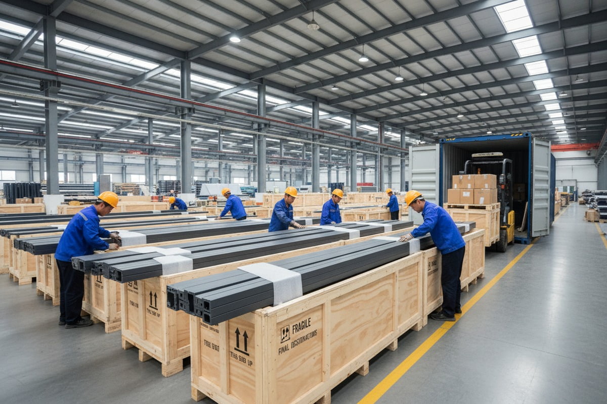 Secure packaging and inspection for private label aluminum pergola shipments from China (ID#4)