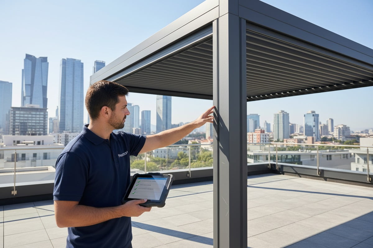 Shipping protection clauses including pre-shipment inspection and damage reporting for pergola parts (ID#3)