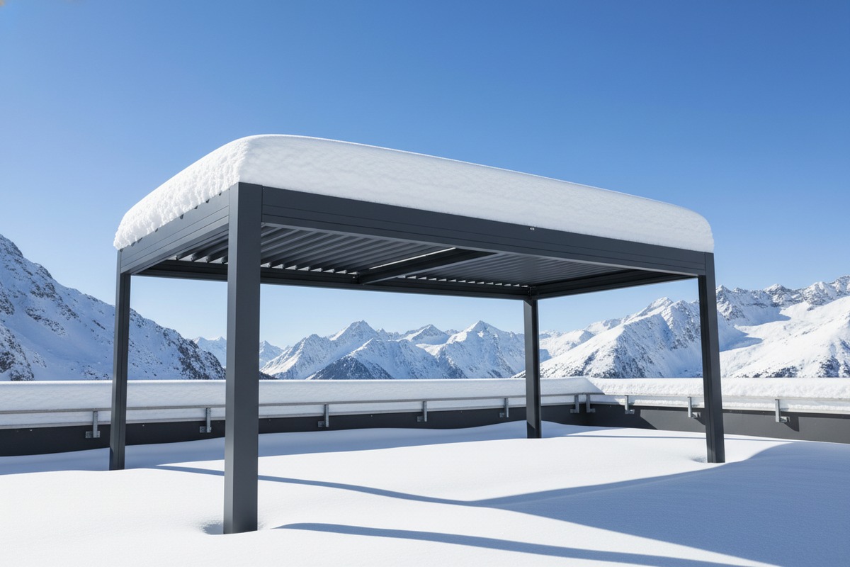 Structural load-bearing certifications including wind and snow load resistance for pergola safety (ID#3)