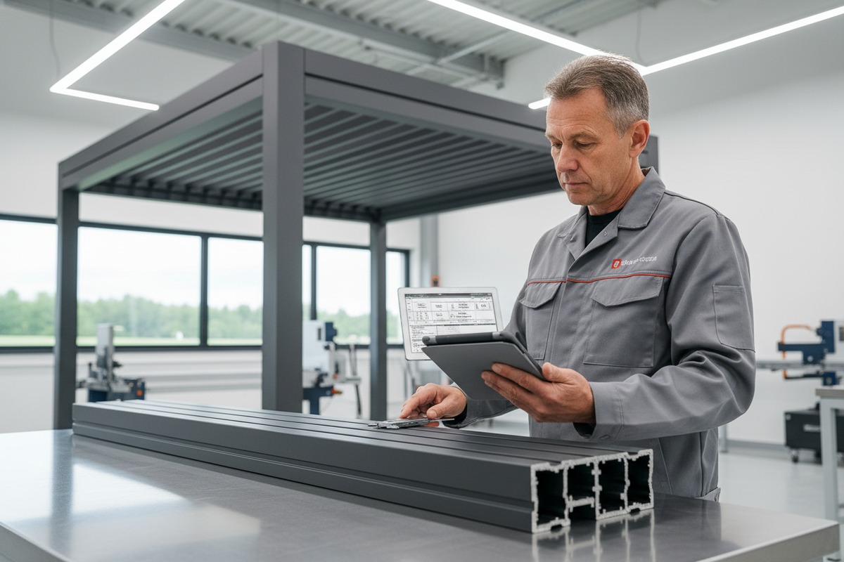 High-end aluminum pergola extrusion precision verification for sourcing quality outdoor structures (ID#1)