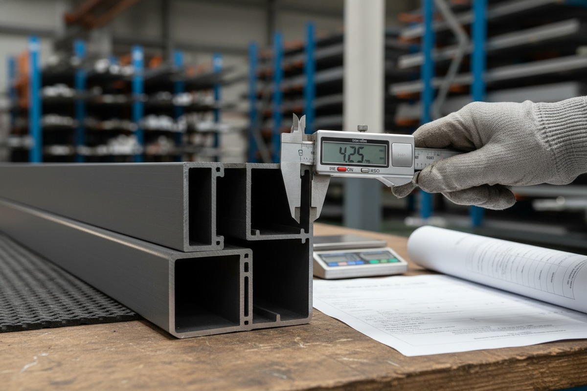 Verifying aluminum wall thickness and structural load-bearing specs using mill test certificates (ID#2)