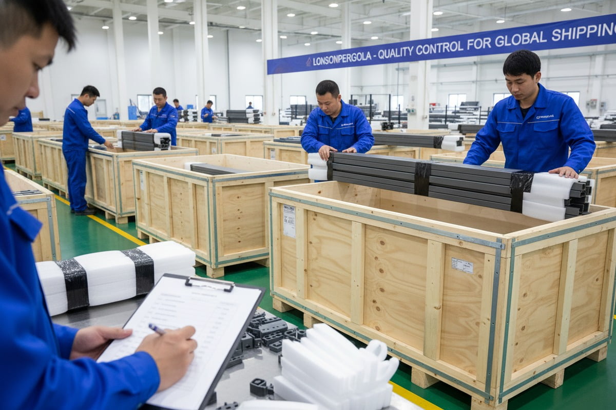 Mitigating Shipping Risks Mitigating shipping delays and component damage for high-volume aluminum pergola imports (ID#4)