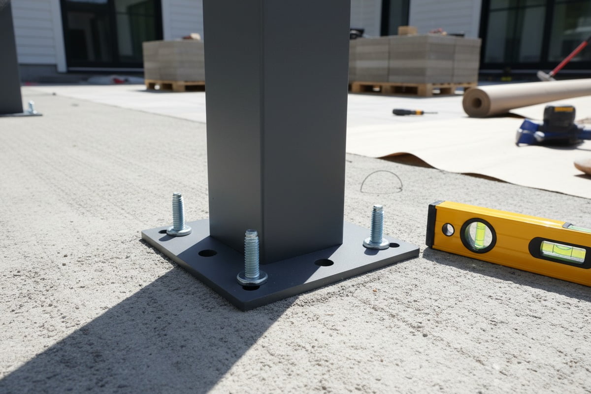 Specifying mounting requirements for ground and wall mounted aluminum pergola structures (ID#2)