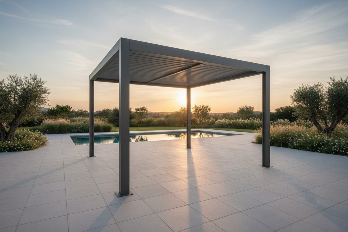 Custom OEM ODM aluminum pergola proposal including 3D rendering and installation guides (ID#4)