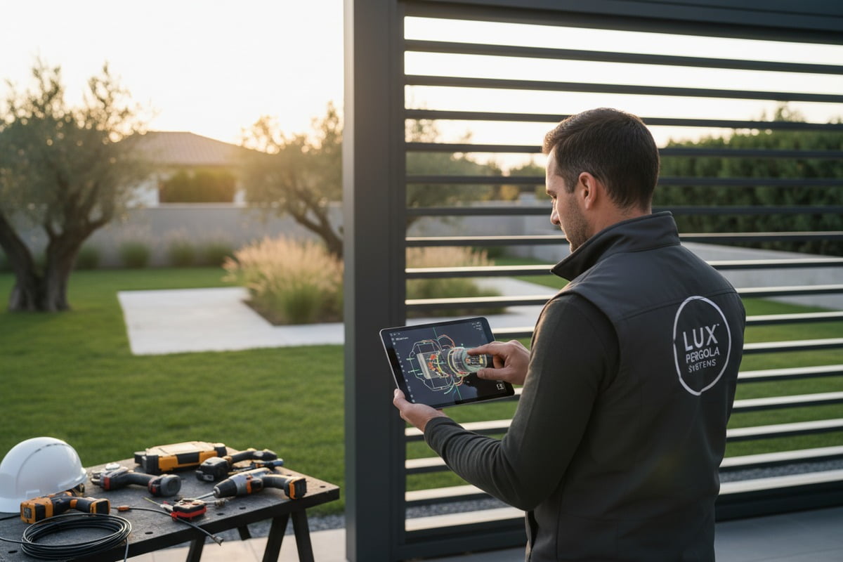 White-Label App Customization White-label app integration and customized brand control features for smart aluminum pergolas (ID#4)