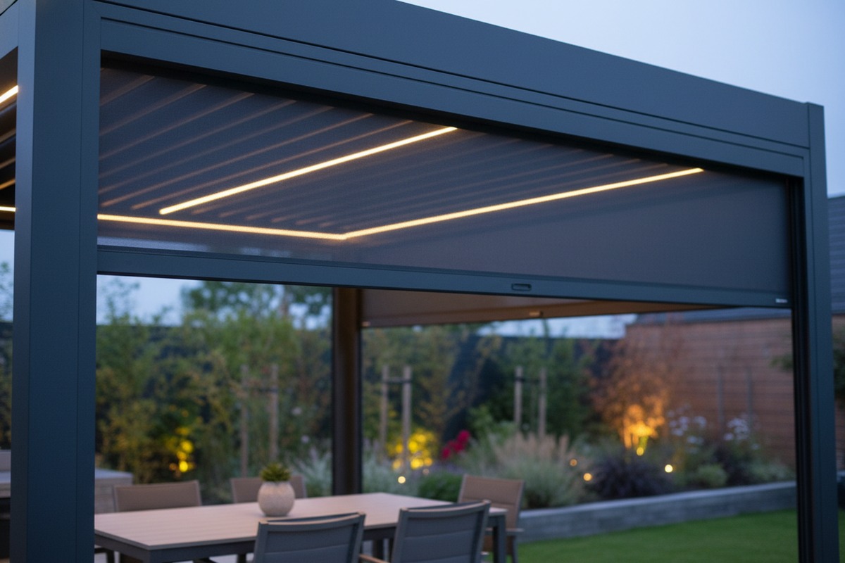 Integrated zip blinds and LED lighting systems increasing average project value for contractors (ID#2)