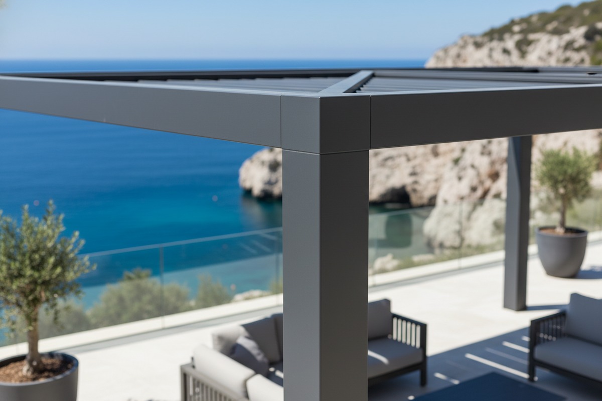 Durable aluminum pergola showing resistance to rust and rot for long-term value (ID#2)