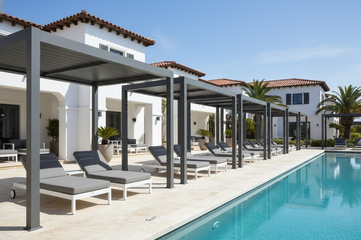 Premium Louver Profile Designs Aerodynamic airfoil louver profiles for premium architectural aluminum pergola solutions (ID#5)