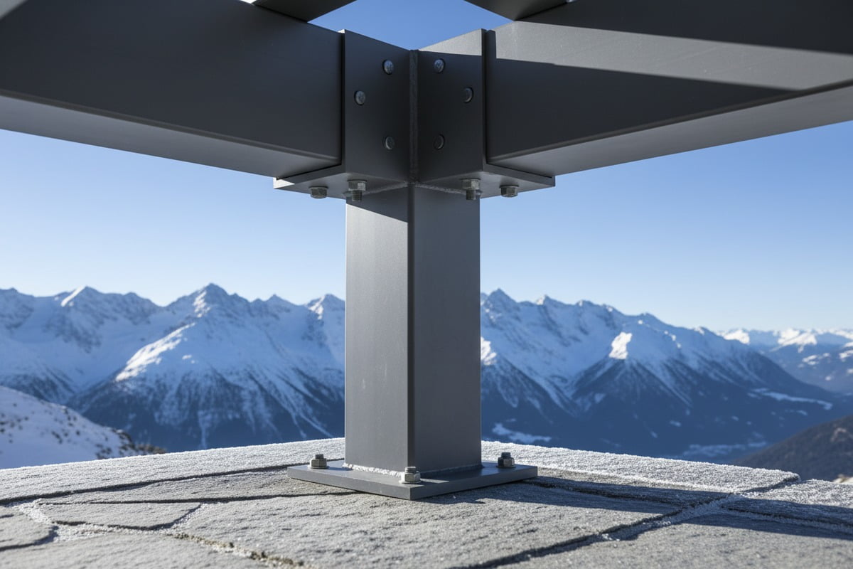 Reinforced aluminum profiles designed for high wind and snow load resistance in pergolas (ID#3)