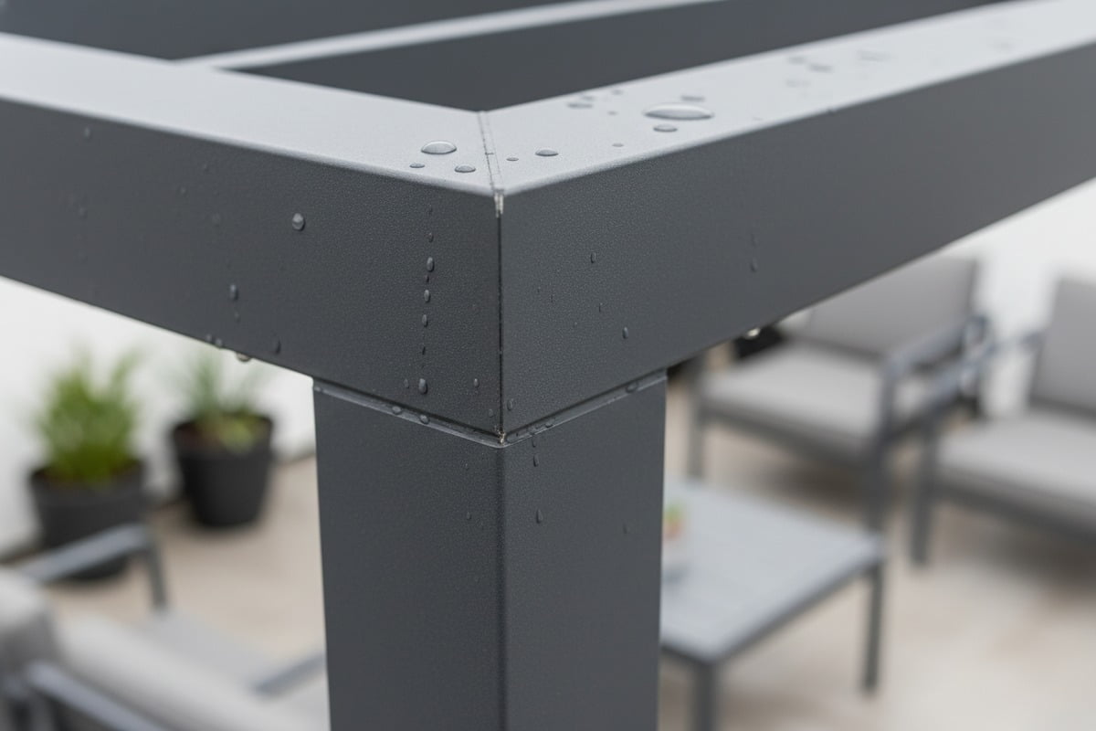 High-quality aluminum alloy profiles with certified powder coating for durable outdoor pergola finishes (ID#2)