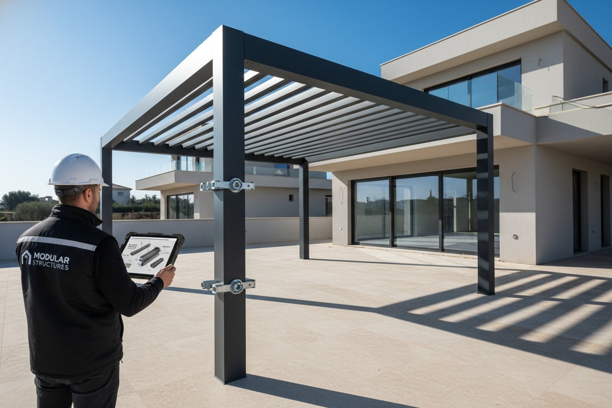 Technical specifications and installation guides for aluminum pergolas to reduce after-sales support issues (ID#3)